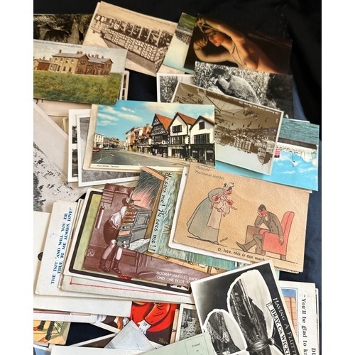 65 - Box of vintage postcards