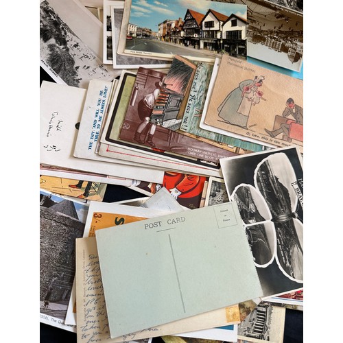 65 - Box of vintage postcards