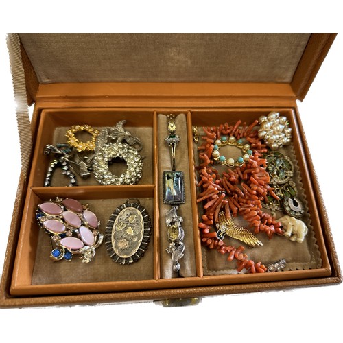 618 - 2 Jewellery boxes of vintage costume jewellery