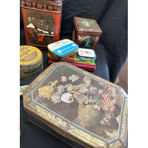 290 - Colmans mustard tin and a selection of tins