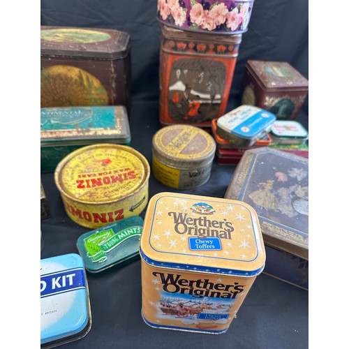 290 - Colmans mustard tin and a selection of tins