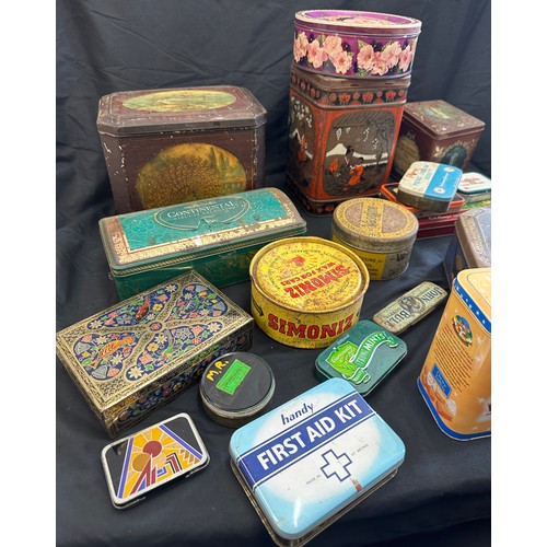 290 - Colmans mustard tin and a selection of tins