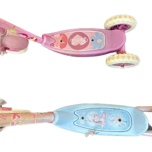 218 - 2 childrens Barbie scooters