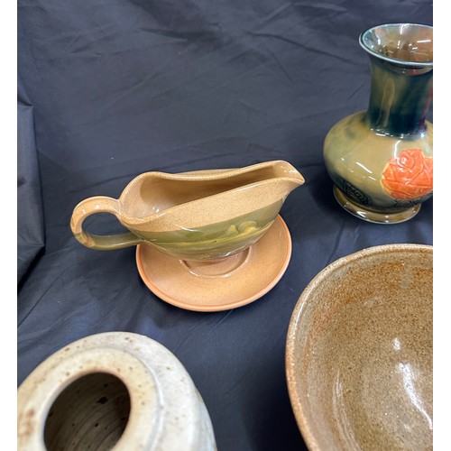 278 - Large selection of assorted pottery includes vases, wade, stone ware etc