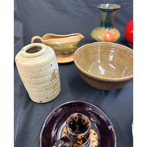 278 - Large selection of assorted pottery includes vases, wade, stone ware etc