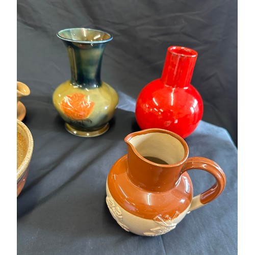 278 - Large selection of assorted pottery includes vases, wade, stone ware etc