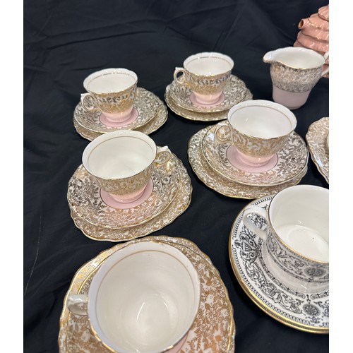 199 - Vintage china part tea sets includes Colclough, crown staffordshire, Royal worcester, sadler etc