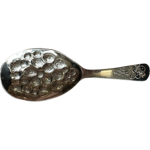 455 - Sterling silver tea caddy spoon. hallmarks Birmingham 1973 maker Hampton utilities, the hallmark is ... 