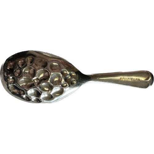 455 - Sterling silver tea caddy spoon. hallmarks Birmingham 1973 maker Hampton utilities, the hallmark is ... 