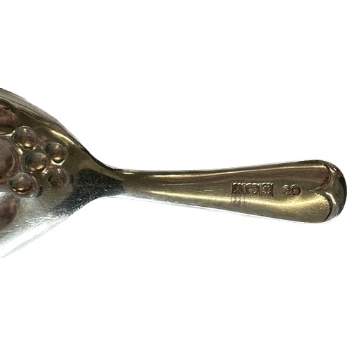 455 - Sterling silver tea caddy spoon. hallmarks Birmingham 1973 maker Hampton utilities, the hallmark is ... 