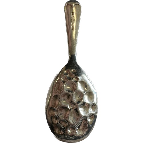 455 - Sterling silver tea caddy spoon. hallmarks Birmingham 1973 maker Hampton utilities, the hallmark is ... 