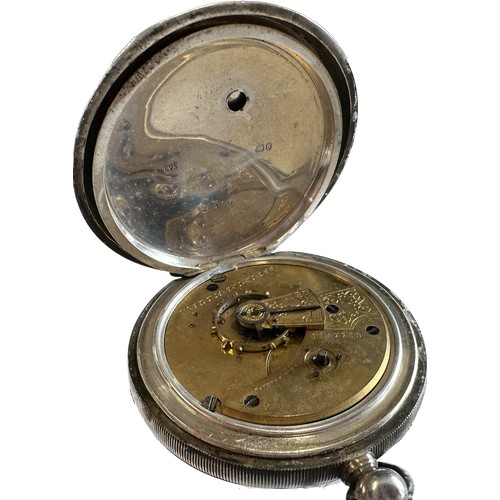 449 - Two sterling silver pocket watches by Waltham and peck of London