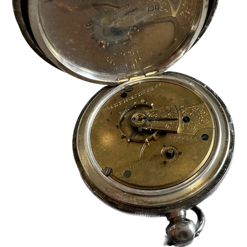 449 - Two sterling silver pocket watches by Waltham and peck of London