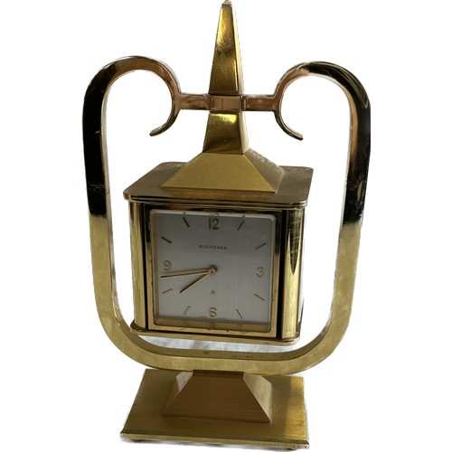 26 - Vintage swiss made IMHOF desk clock/ weather station made for Bucherer