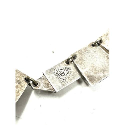 431 - .925 Mexico Silver Panel Necklace (66g)