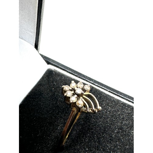 279 - 9ct gold old cut diamond ring (2.4g)