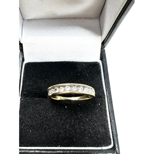 306 - 9ct gold diamond half eternity ring (2.7g)