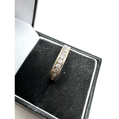 306 - 9ct gold diamond half eternity ring (2.7g)