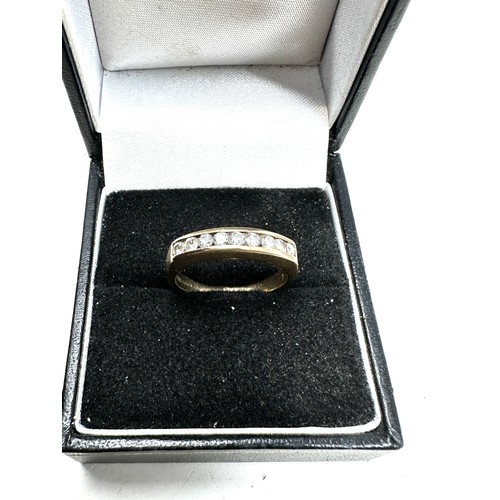 308 - 9ct gold diamond half eternity ring (2.8g)