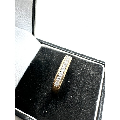 308 - 9ct gold diamond half eternity ring (2.8g)