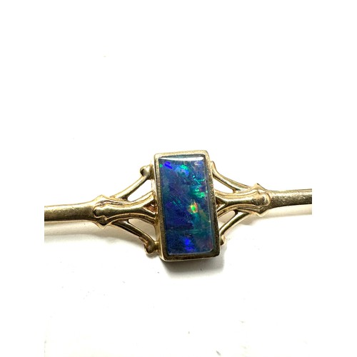 221 - 9ct gold vintage opal  brooch (3g)