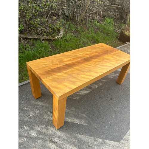 358 - Solid oak coffee table, approximate measurements: Height 17 inches, Length 43.5 inches, Depth 20 inc... 