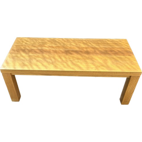 358 - Solid oak coffee table, approximate measurements: Height 17 inches, Length 43.5 inches, Depth 20 inc... 