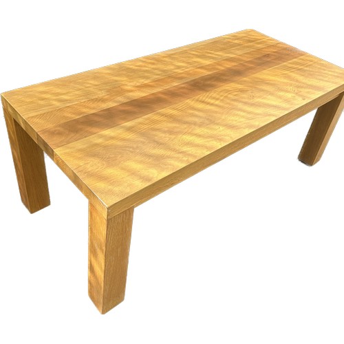 358 - Solid oak coffee table, approximate measurements: Height 17 inches, Length 43.5 inches, Depth 20 inc... 