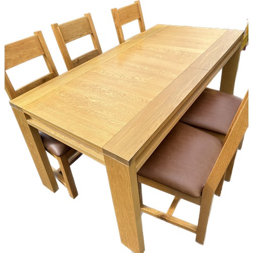 365 - Willis and Gambier solid oak table and 6 matching solid chairs, table measurements: 72 inches, Width... 