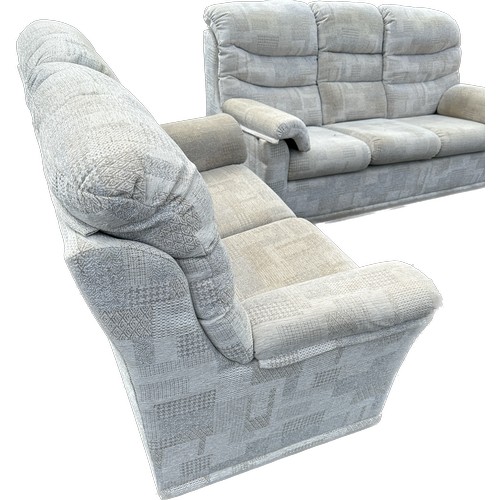 383 - Matching 2 and 3 seater fabric sofa, approximate measurements of 3 seater, 76 inches, Height 74inche... 