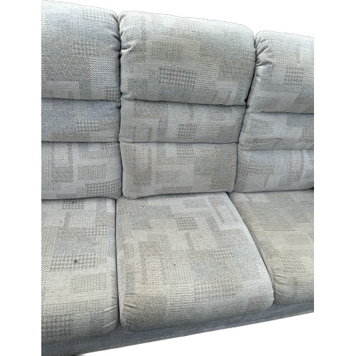 383 - Matching 2 and 3 seater fabric sofa, approximate measurements of 3 seater, 76 inches, Height 74inche... 