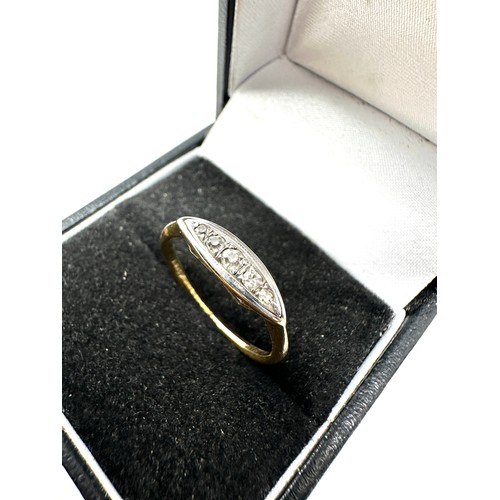 209 - 18ct gold old cut diamond five stone ring (1.9g)