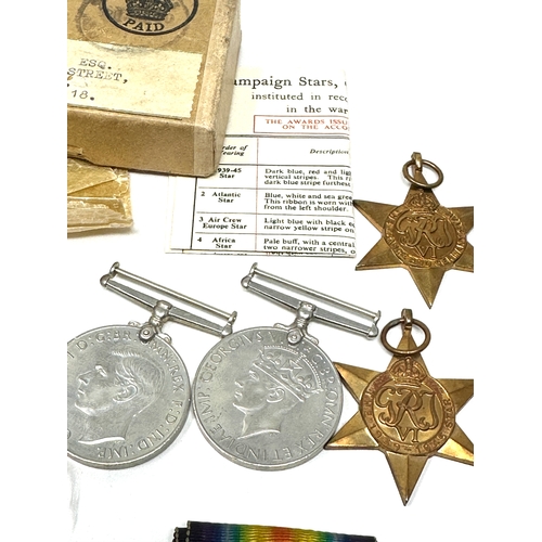 65 - ww1 -ww2 family medal group  ww1 pair to 58989 pte e.h.white devon reg  ww2 r.a.f boxed group f.w.wh... 