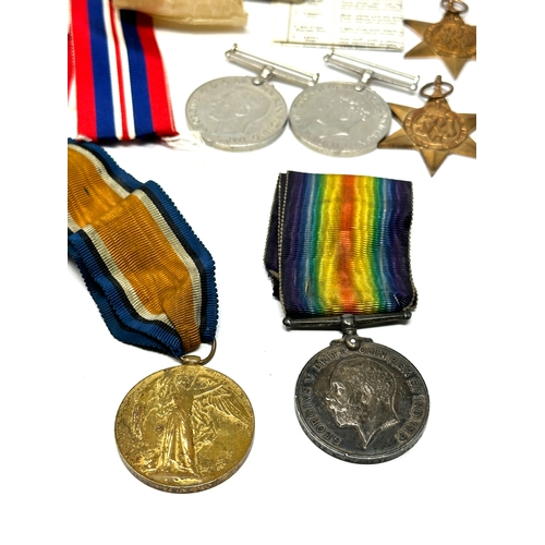 65 - ww1 -ww2 family medal group  ww1 pair to 58989 pte e.h.white devon reg  ww2 r.a.f boxed group f.w.wh... 