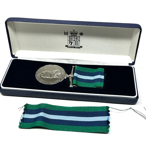 78 - Rare Boxed Northern Ireland Prison service long service medal to desmond joseph Mc cabe