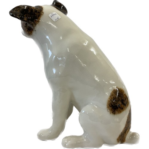 162 - Winstanley Jack Russell with glass eyes, approximate height 12.5 inches, size 8, this piece is signe... 