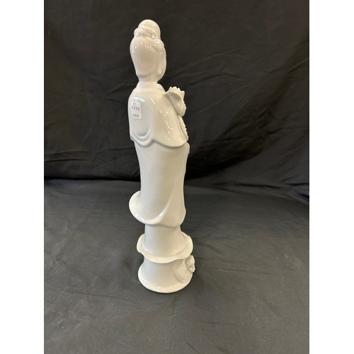 77 - Chinese Guanyin goddess of mercy, approximate height 14 inches, marks to base