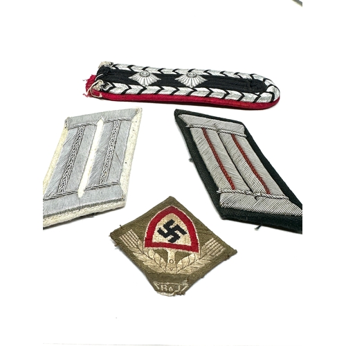 89 - ww2 German insignia inc Fire -police officers shoulder board etc