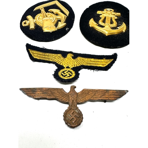 90 - ww2 German Kriegsmarine insignia inc summer tunic breast eagle etc