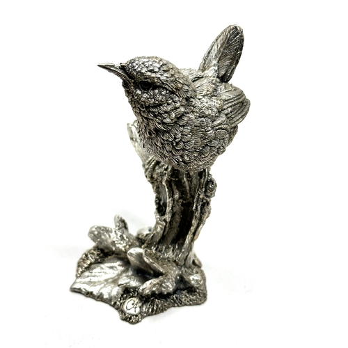 14 - silver hallmarked bird figure birmingham silver hallmarks filled measures approx height 10cm