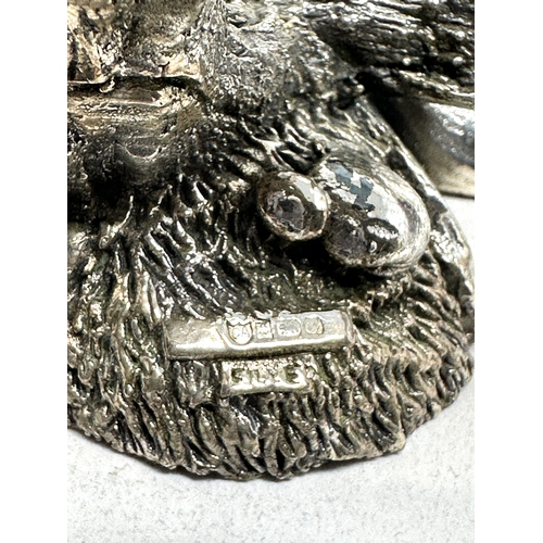 14 - silver hallmarked bird figure birmingham silver hallmarks filled measures approx height 10cm