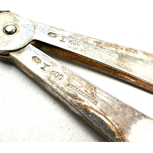 43 - Vintage continental silver sugar scissors