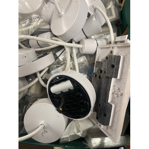 194 - Selection of light fittings and back boxes,