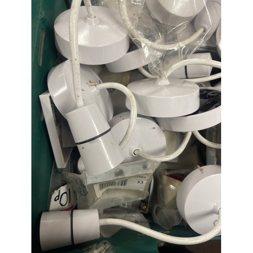 194 - Selection of light fittings and back boxes,