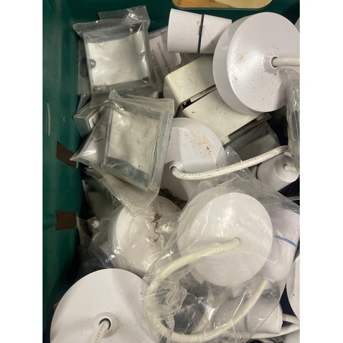 194 - Selection of light fittings and back boxes,