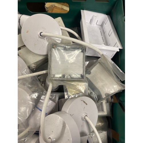 194 - Selection of light fittings and back boxes,