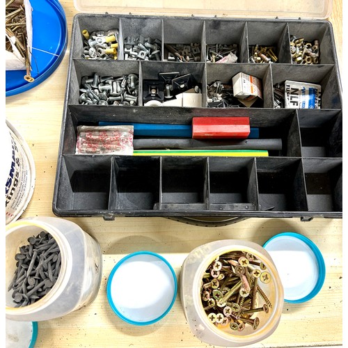 256 - Assortment of screws, nails etc