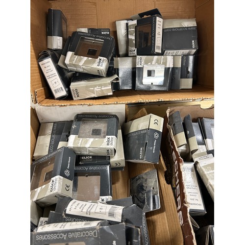 193 - Large selection of decorative accessories to include light switches, TV ariel connections, back plat... 