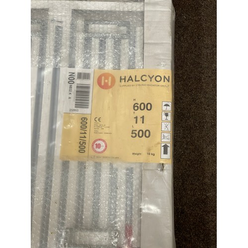 219 - Brand new in packaging Halcyon radiator, size 600 x 500mm