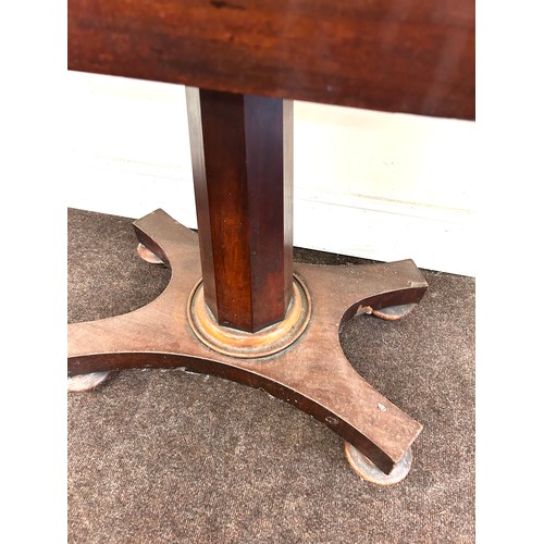 404 - Mahogany folding games table measures approximately 36 inches wide 18 inches depth 29 inches tall